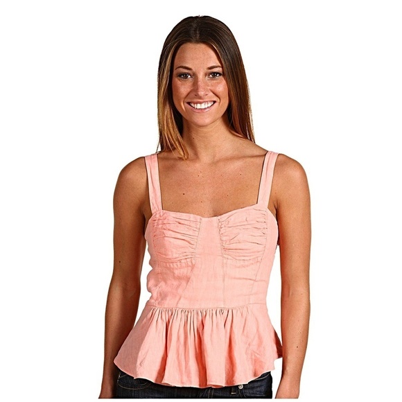 Juicy Couture Tops - BLACK LABEL Cantaloupe Linen Cami Top Shirt Blouse